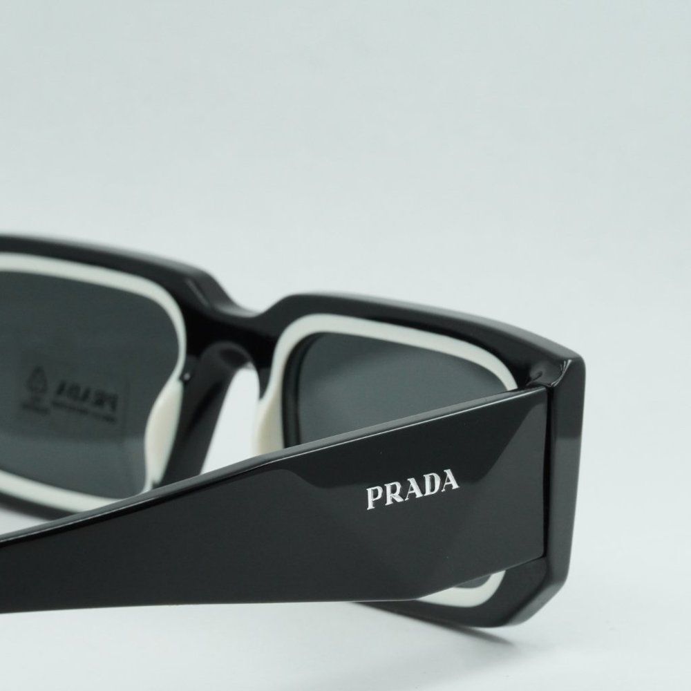 💯 NEW PRADA PR06YS 09Q5S0 BLACK GREY SUNGLASSES - Picture 10 of 13